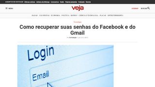 
                            7. Como recuperar suas senhas do Facebook e do Gmail | VEJA.com