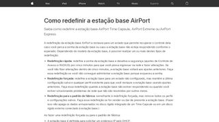 
                            3. Como redefinir a estação base AirPort - Suporte da Apple