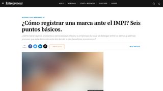 
                            10. ¿Cómo registrar una marca ante el IMPI? Seis puntos básicos.