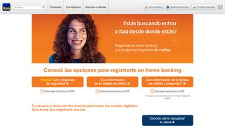 
                            3. Cómo registrarme a home banking itaú - Banco Itaú
