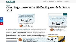 
                            6. Cómo Registrarse en la Misión Hogares de la Patria 2018 - Notilogía