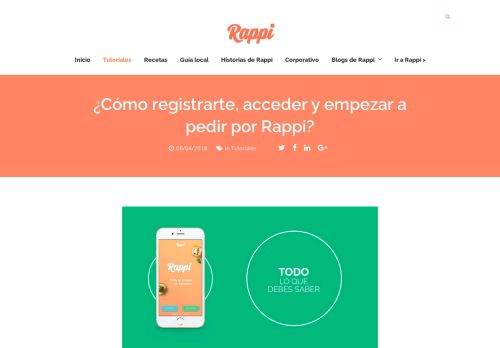 
                            2. ¿Cómo registrarte, acceder y empezar a pedir por Rappi?