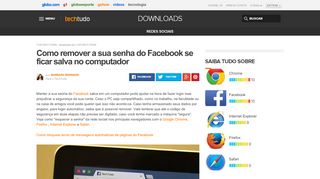 
                            7. Como remover a sua senha do Facebook se ficar salva no ... - TechTudo