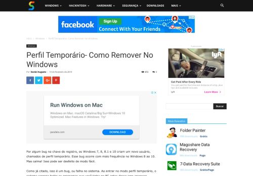 
                            5. Como Remover o Modo Perfil Temporário No Windows | Sayro Digital