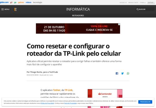 
                            8. Como resetar e configurar o roteador da TP-Link pelo celular ...