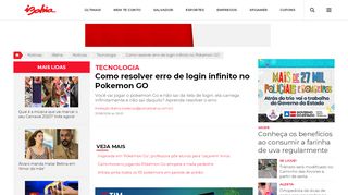 
                            3. Como resolver erro de login infinito no Pokemon GO - iBahia