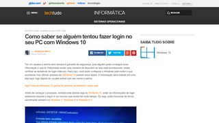 
                            10. Como saber se alguém tentou fazer login no seu PC com Windows 10 ...