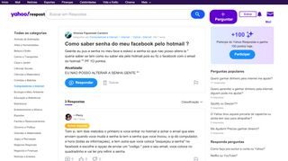 
                            12. Como saber senha do meu facebook pelo hotmail ? | Yahoo Respostas