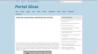 
                            4. COMO SE CADASTRAR, INSCREVER NO OHHTEL - Portal Dicas