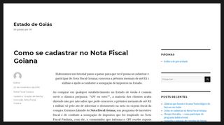 
                            12. Como se cadastrar no Nota Fiscal Goiana - Estado de Goiás