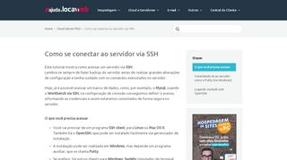 
                            9. Como se conectar ao servidor via SSH - Ajuda Locaweb