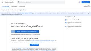 
                            4. Como se inscrever no Google AdSense - Ajuda do AdSense