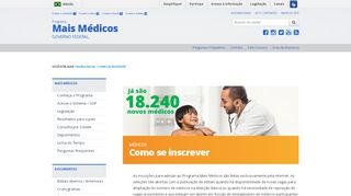 
                            2. Como se inscrever - Programa Mais Médicos