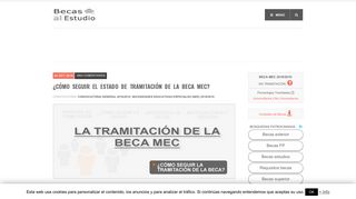 
                            6. ¿Cómo seguir el estado de tramitación de la beca MEC?