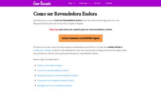 
                            8. Como ser Revendedora Eudora → Como Revender Eudora【AQUI】