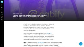 
                            5. Como ser um motorista da Cabify? - Apps - Canaltech