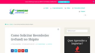 
                            9. Como Solicitar Reembolso (refund) no Shipito - Com Dinheiro Sempre