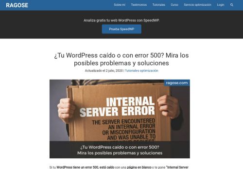 
                            2. Cómo solucionar el error 500 de WordPress o error interno del servidor