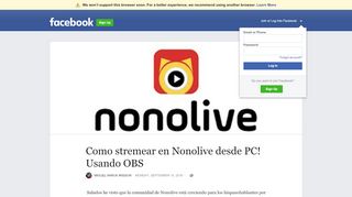 
                            10. Como stremear en Nonolive desde PC! Usando OBS | Facebook