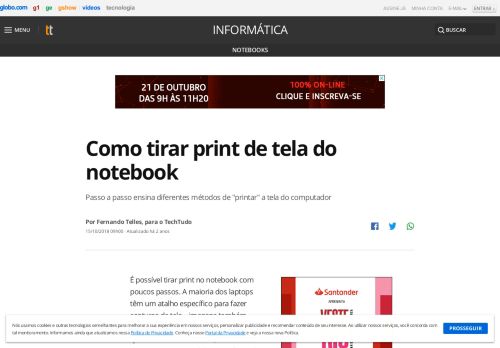 
                            4. Como tirar print de tela do notebook | Notebooks | TechTudo