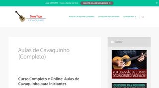
                            9. Como Tocar Cavaquinho Online - Curso Completo