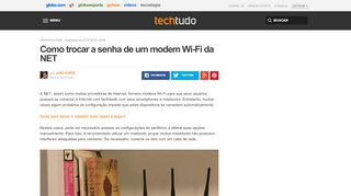 
                            8. Como trocar a senha de um modem Wi-Fi da NET | Dicas e Tutoriais ...