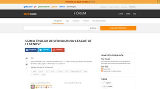 
                            7. Como trocar de servidor no League of Legends? - Techtudo-Forum