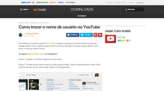 
                            4. Como trocar o nome de usuário no YouTube | Dicas e Tutoriais ...