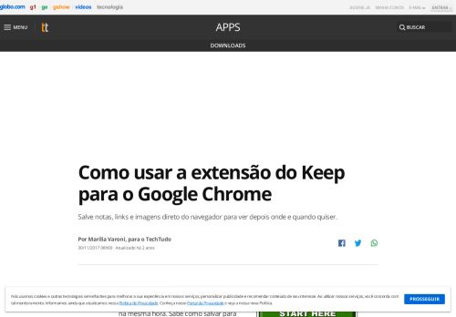 
                            10. Como usar a extensão do Keep para o Google Chrome | Downloads ...