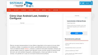 
                            9. Cómo Usar Android Lost, Instalar y Configurar - Sistemas