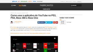 
                            10. Como usar o aplicativo do YouTube no PS3, PS4, Xbox 360 e Xbox ...