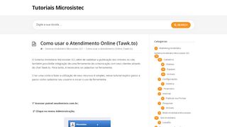 
                            9. Como usar o Atendimento Online (Tawk.to) – Tutoriais Microsistec