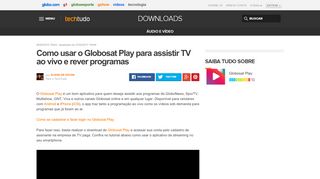 
                            5. Como usar o Globosat Play para assistir TV ao vivo e rever programas ...