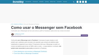 
                            11. Como usar o Messenger sem Facebook - Tecnoblog