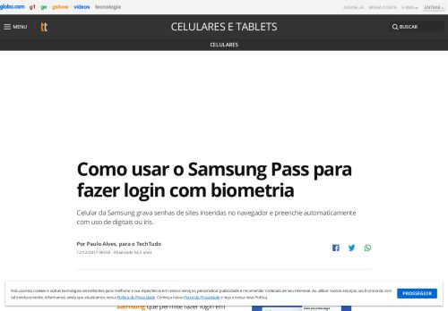 
                            9. Como usar o Samsung Pass para fazer login com biometria | Celular ...