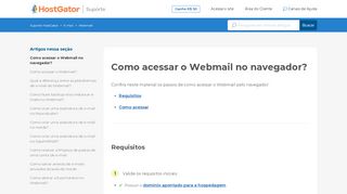 
                            12. Como utilizar o webmail - HostGator