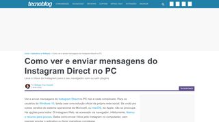 
                            6. Como ver e enviar mensagens do Instagram Direct pelo PC ...