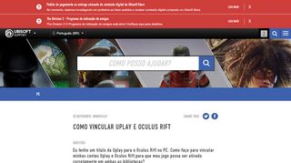 
                            10. Como vincular Uplay e Oculus Rift - - Ubisoft Support