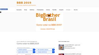 
                            9. Como votar no BBB 2019