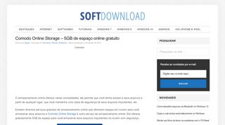 
                            6. Comodo Online Storage - 5GB de espaço online gratuito - SoftDownload