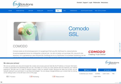 
                            9. Comodo SSL Zertifikate preiswert & günstig bei DM Solutions