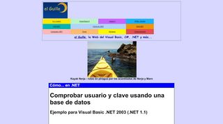 
                            9. Como.NET: Comprobar usuario y clave usando una base de datos ...