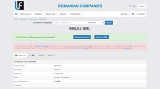 
                            12. Company EBIJU SRL tax code 25572873 from Romania