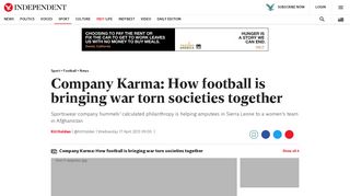 
                            9. Company Karma: How football is bringing war torn societies ...