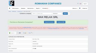 
                            7. Company MAX RELAX SRL tax code 18365506 from Romania