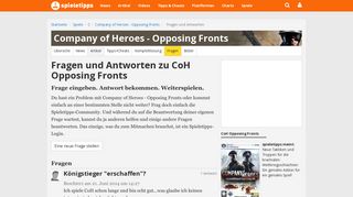 
                            10. Company of Heroes - Opposing Fronts: Fragen und Antworten ...