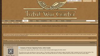 
                            4. Company of Heroes: Opposing Fronts, online trouble - Total War Center