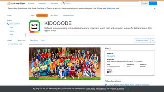
                            12. Company Page: KIDOCODE - Stack Overflow
