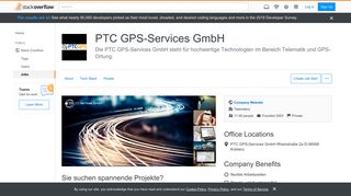 
                            11. Company Page: PTC GPS-Services GmbH - Stack Overflow
