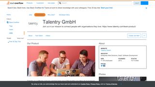 
                            6. Company Page: Talentry GmbH - Stack Overflow